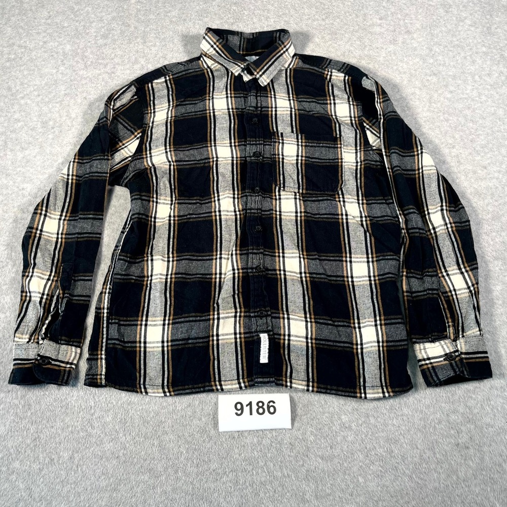 Hollister Flannel‎ Shirt Mens Small Multicolor Plaid Cotton Collared Button Up